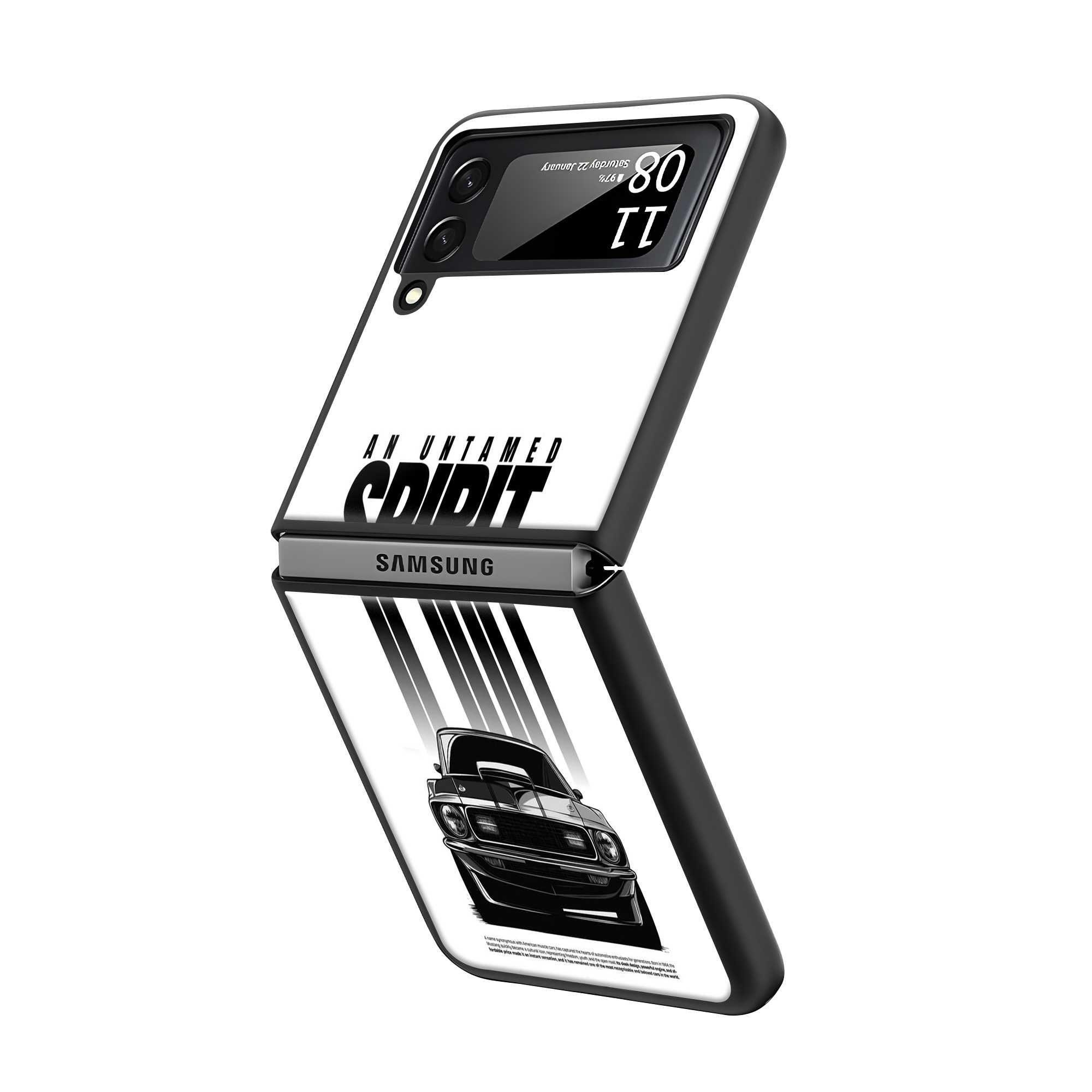 Midnight Rebel Samsung Z Flip Glass Case