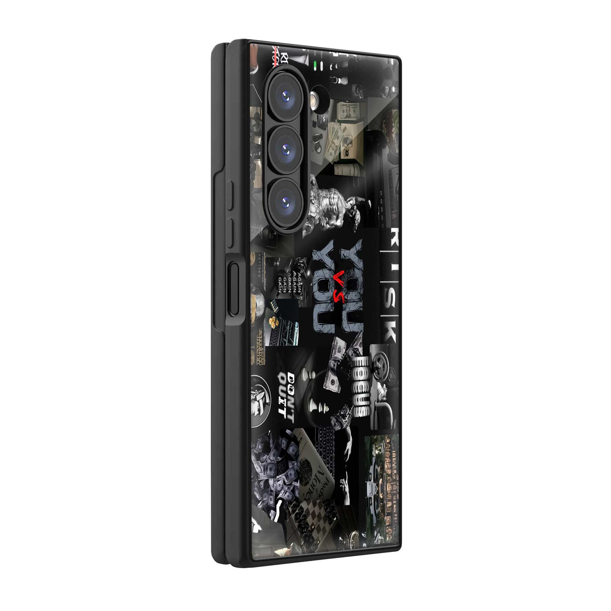 Midnight Street Collage Samsung Z Fold Glass Case