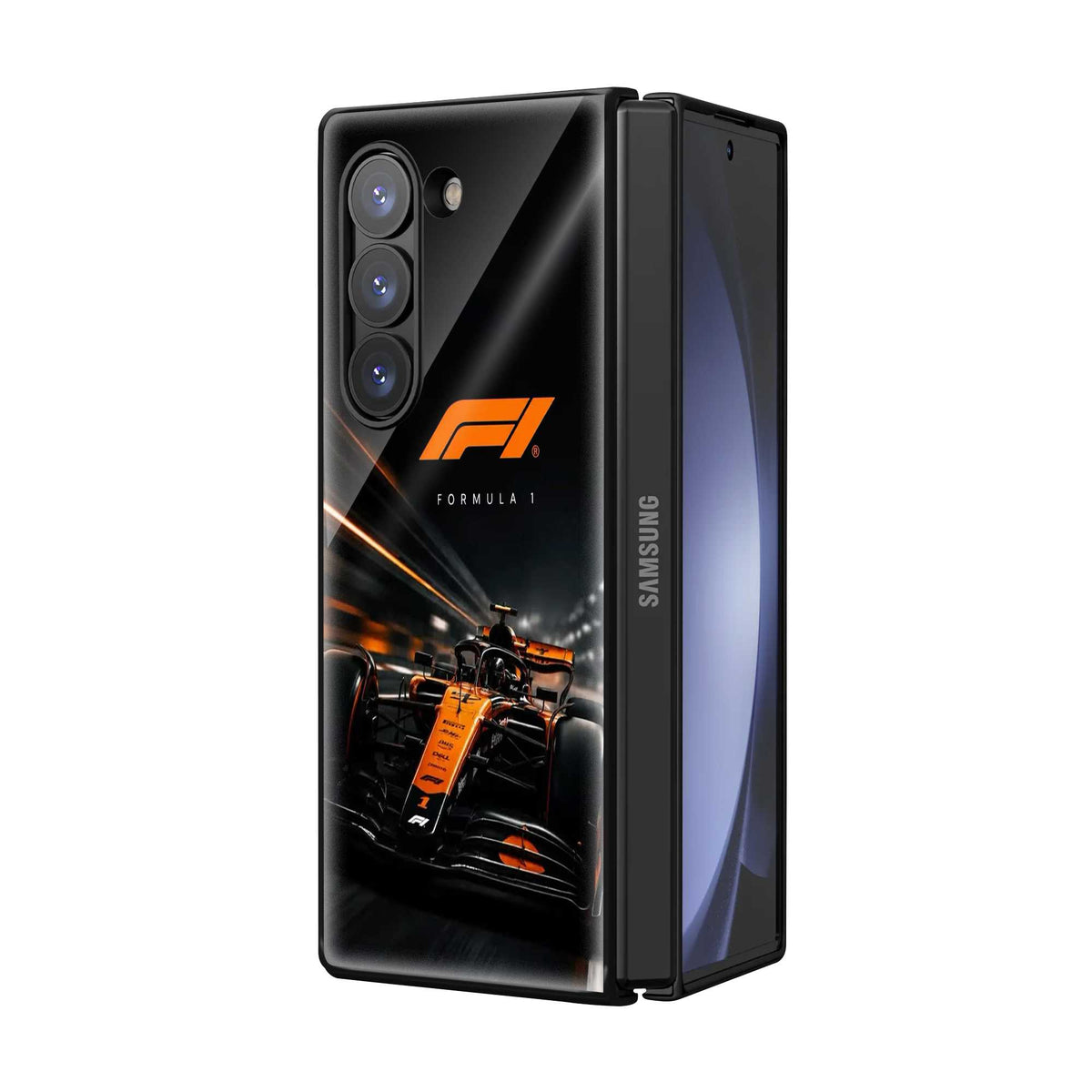 Midnight Velocity Samsung Z Fold Glass Case