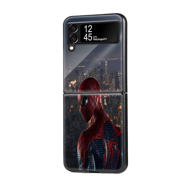Midnight Web Samsung Z Flip Glass Case