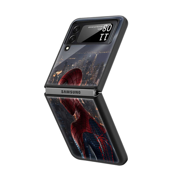 Midnight Web Samsung Z Flip Glass Case