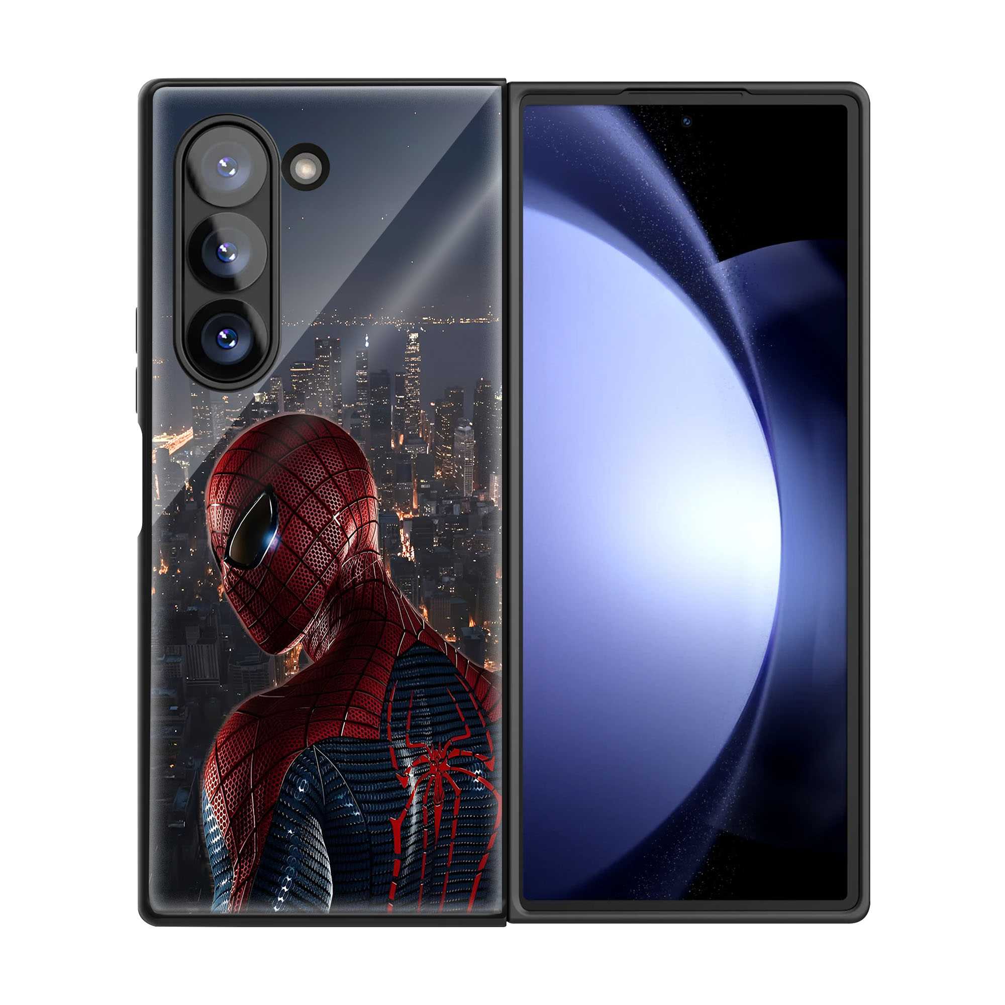 Midnight Web Samsung Z Fold Glass Case