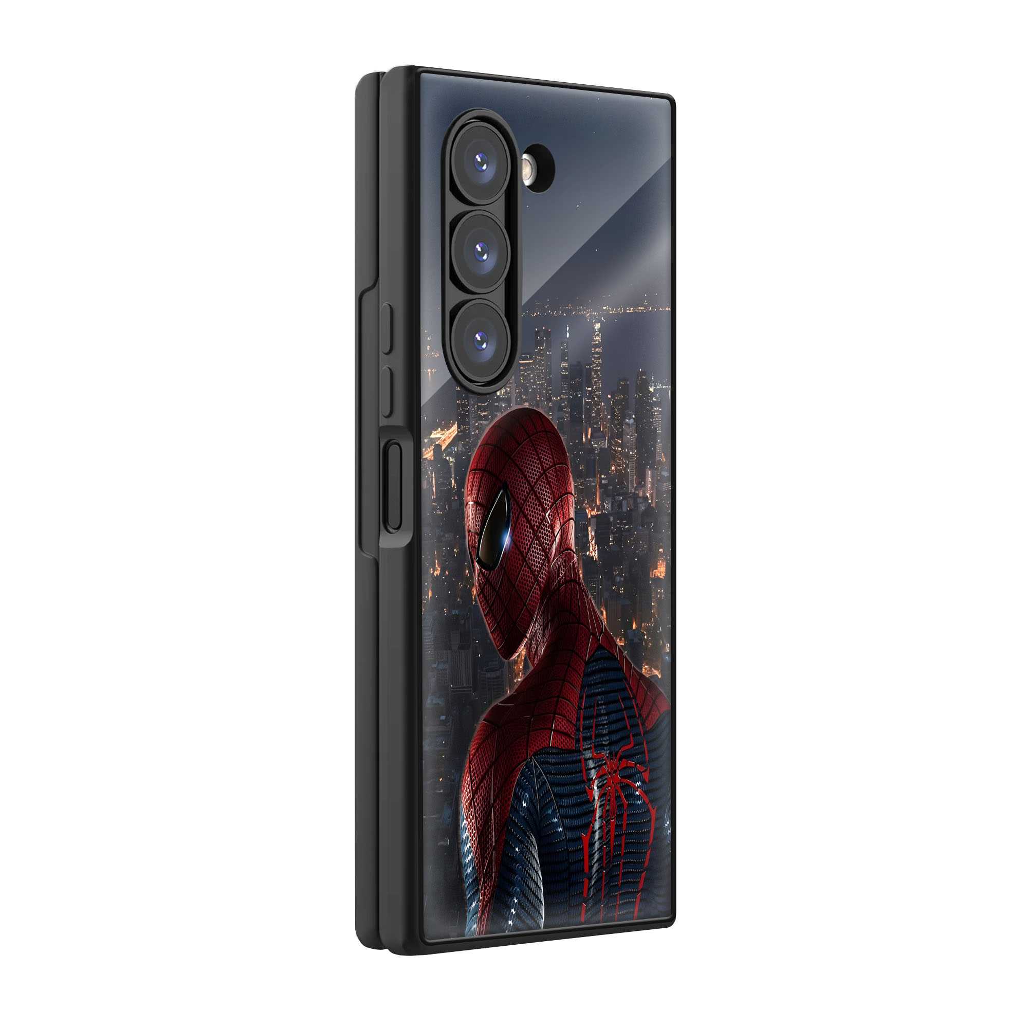 Midnight Web Samsung Z Fold Glass Case