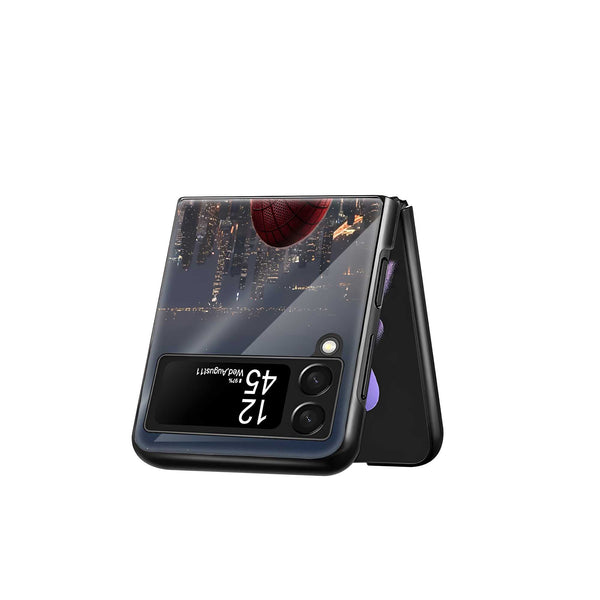Midnight Web Samsung Z Flip Glass Case