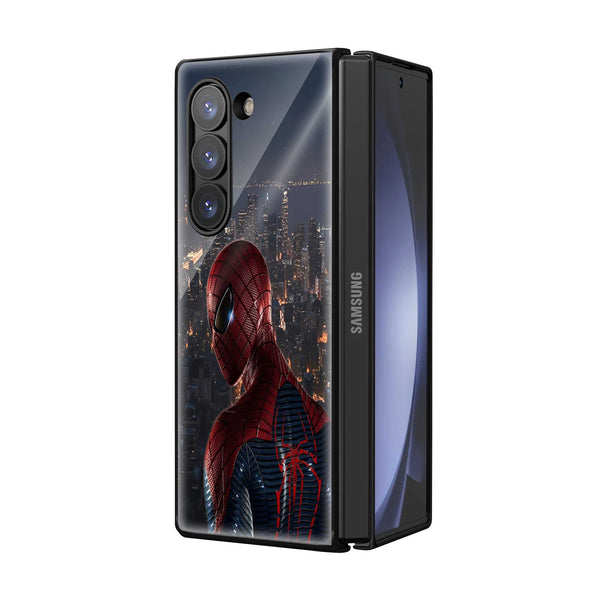 Midnight Web Samsung Z Fold Glass Case