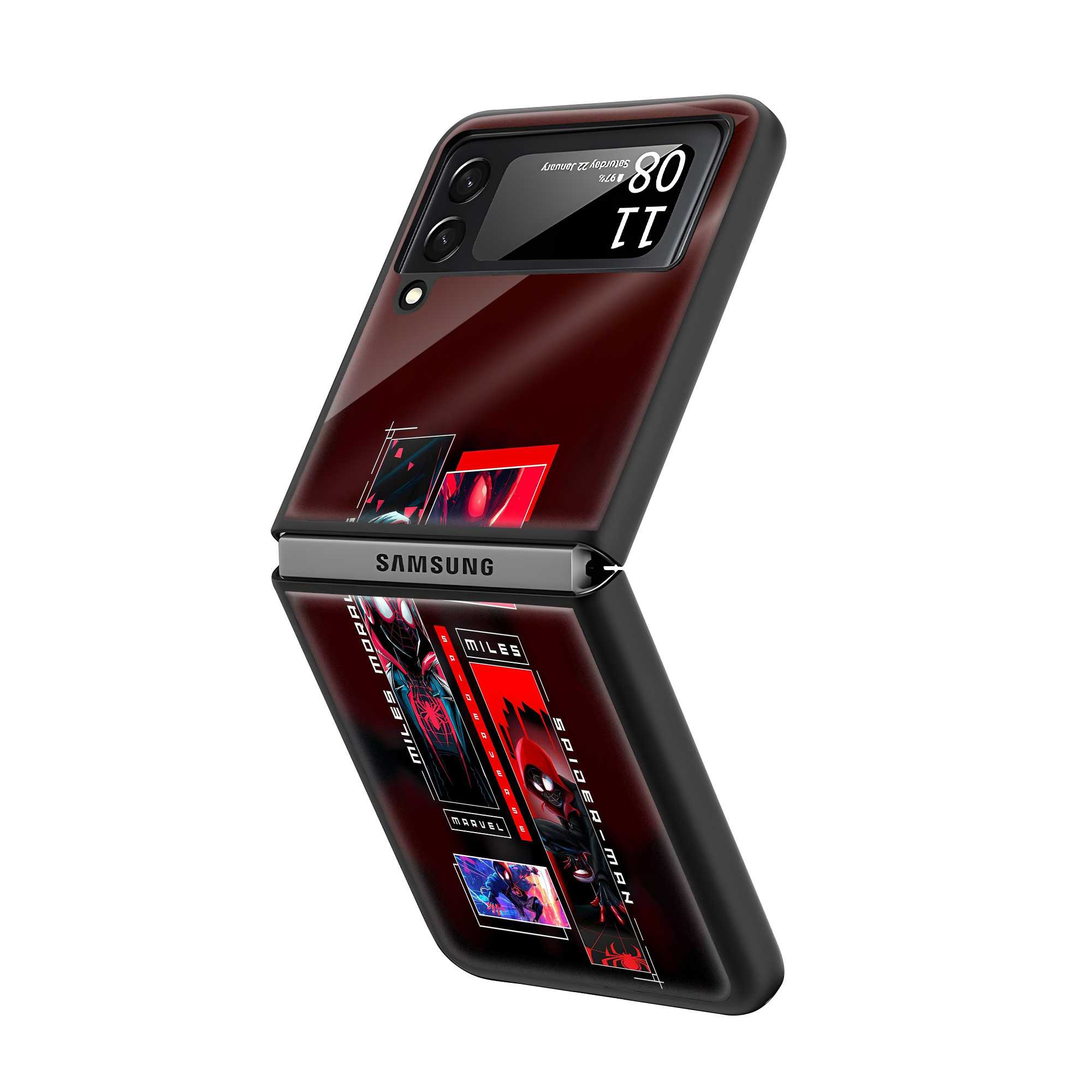 Miles Morales Samsung Z Flip Glass Case