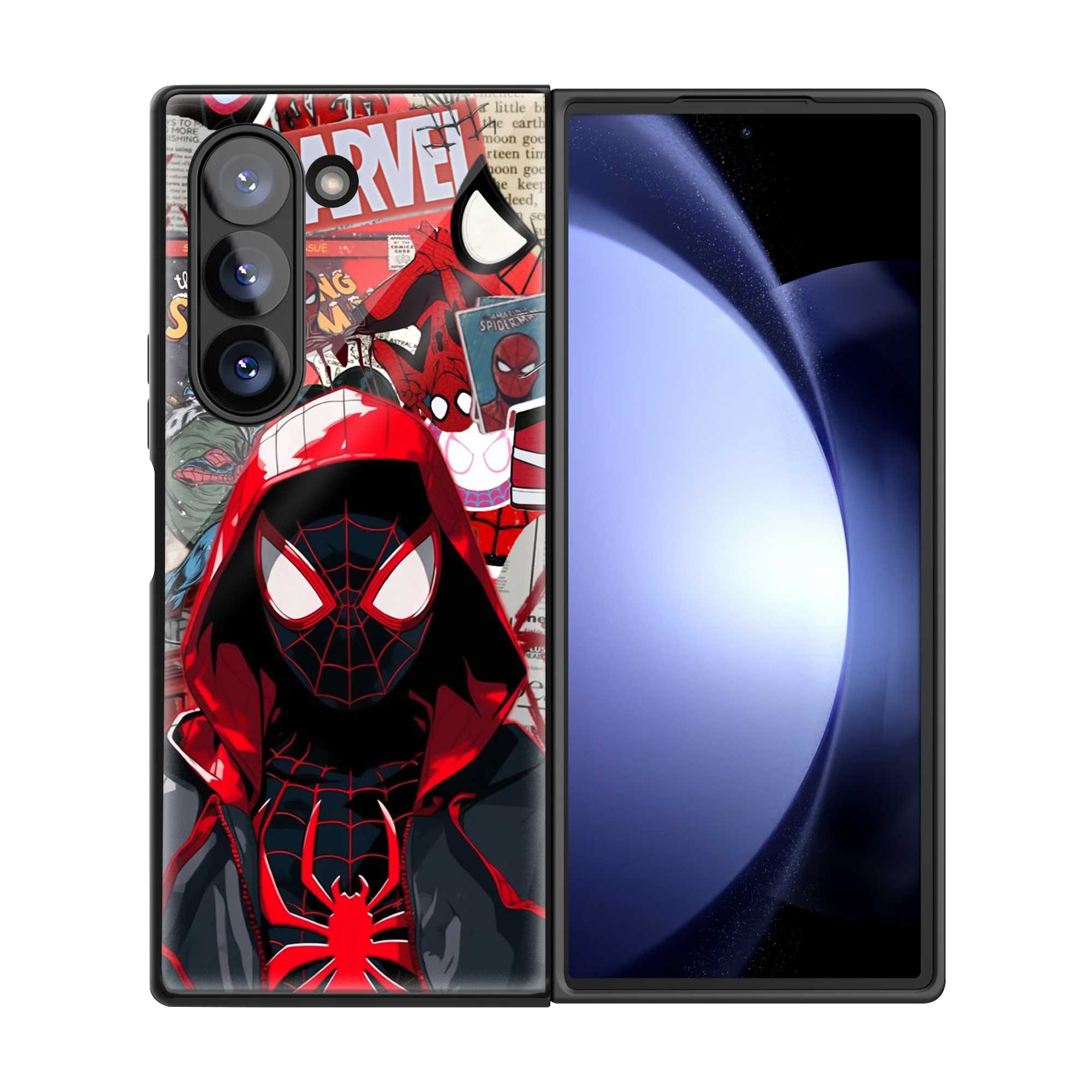 Miles Morales Street Samsung Z Fold Glass Case