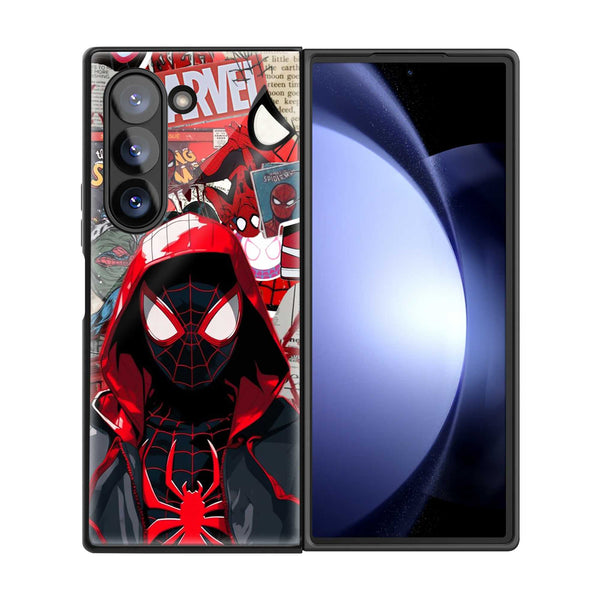 Miles Morales Street Samsung Z Fold Glass Case