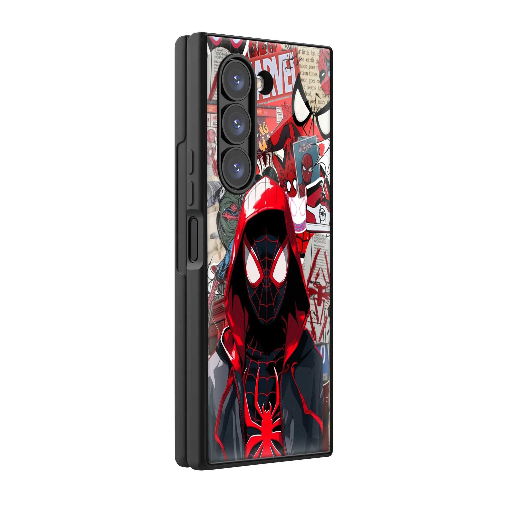 Miles Morales Street Samsung Z Fold Glass Case