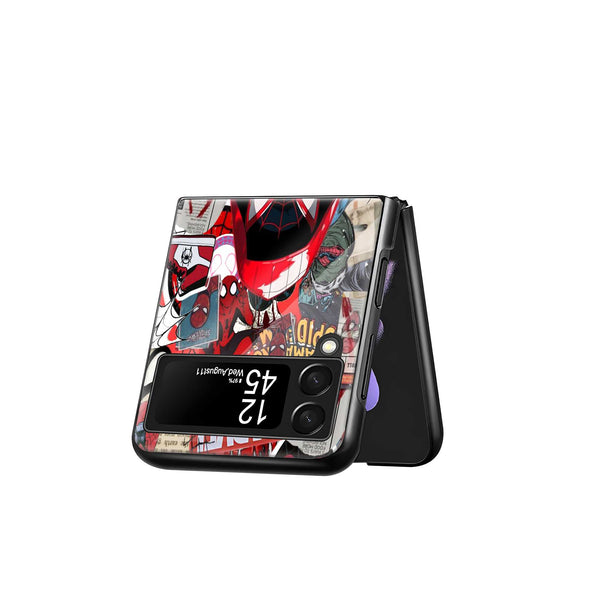 Miles Morales Street Samsung Z Flip Glass Case