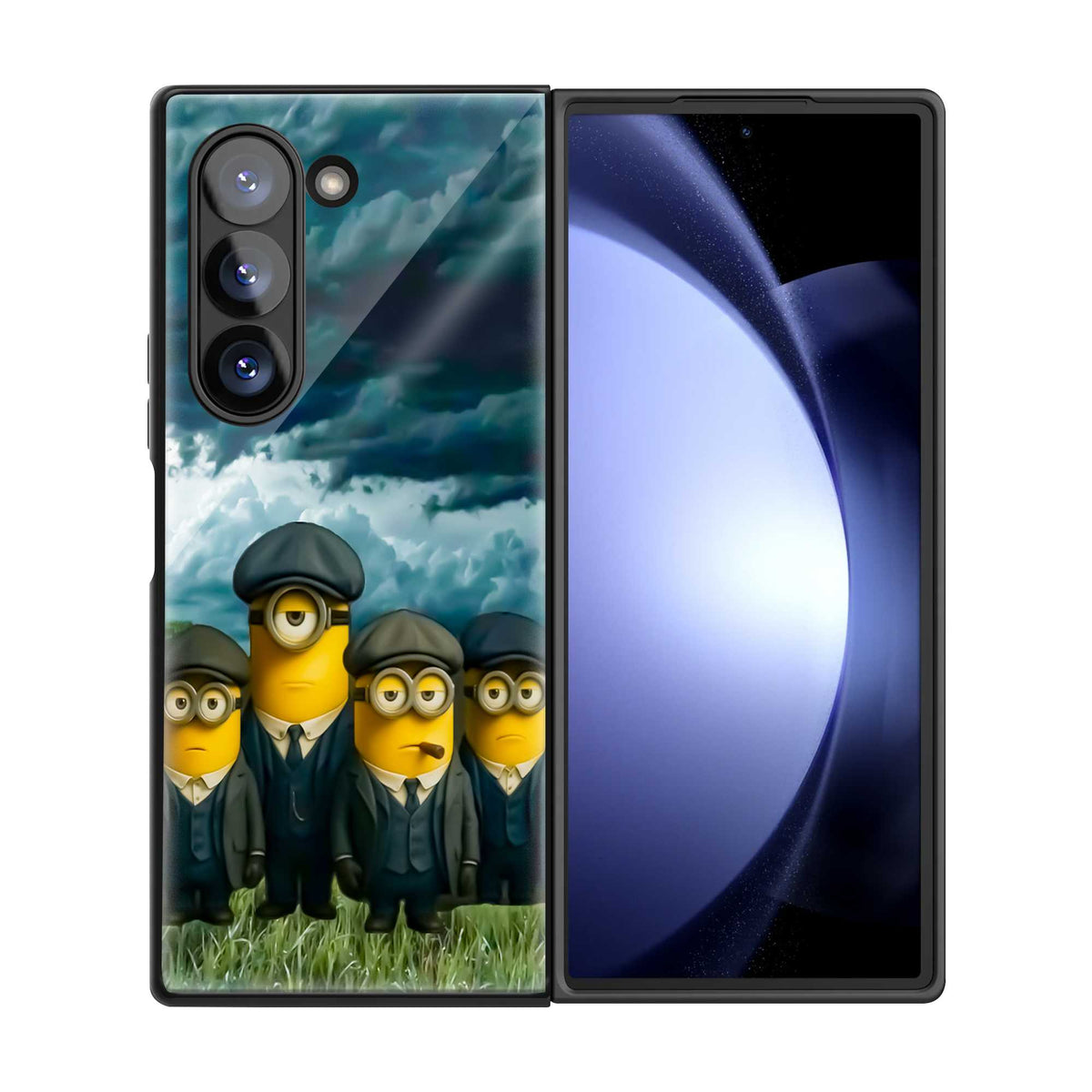 Minions Dark Squad Samsung Z Fold Glass Case
