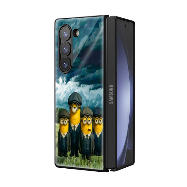 Minions Dark Squad Samsung Z Fold Glass Case