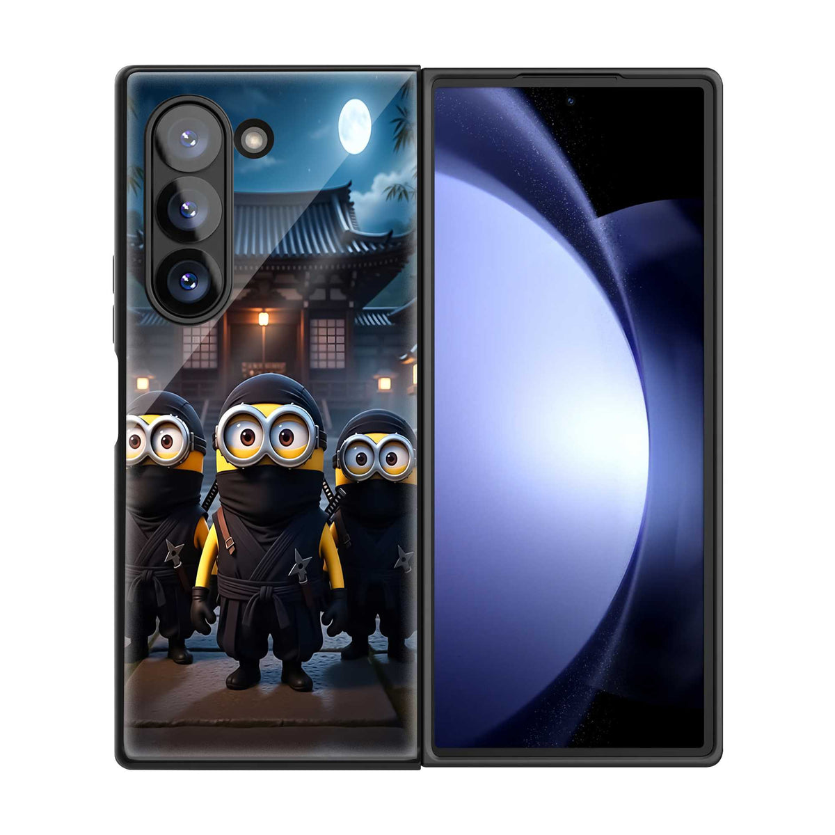 Minions Midnight Party Samsung Z Fold Glass Case