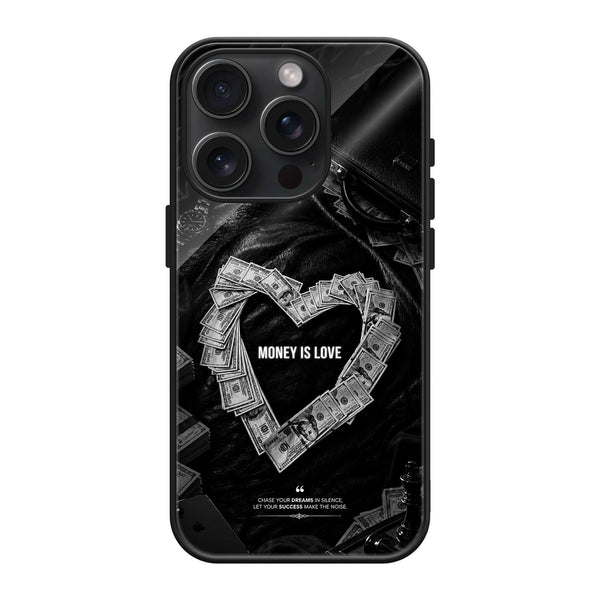 Money Is Love Glass Case