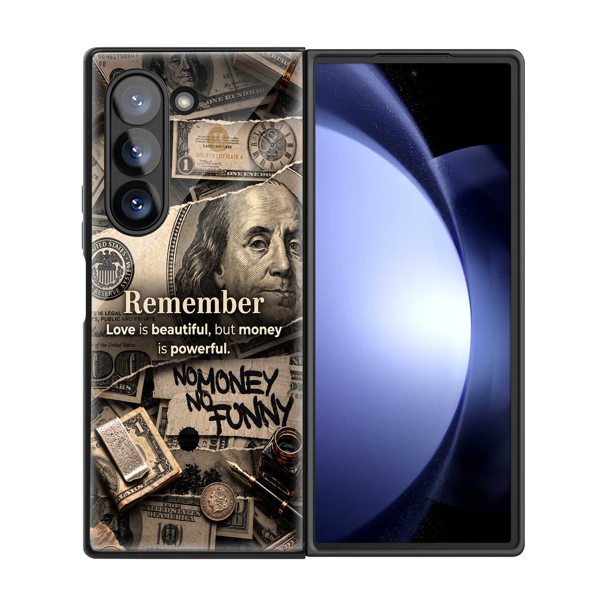 Money Power Samsung Z Fold Glass Case