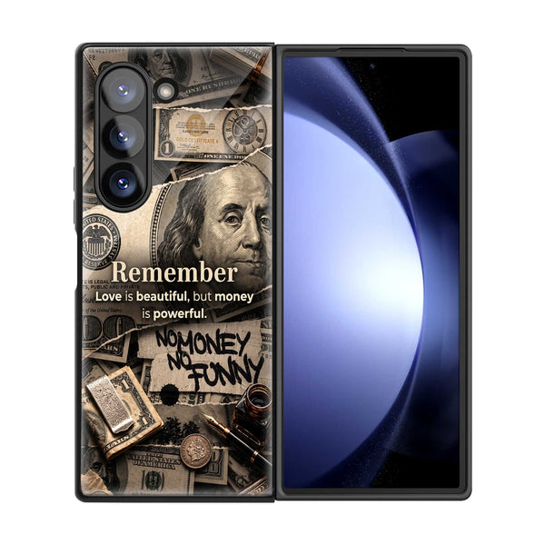 Money Power Samsung Z Fold Glass Case