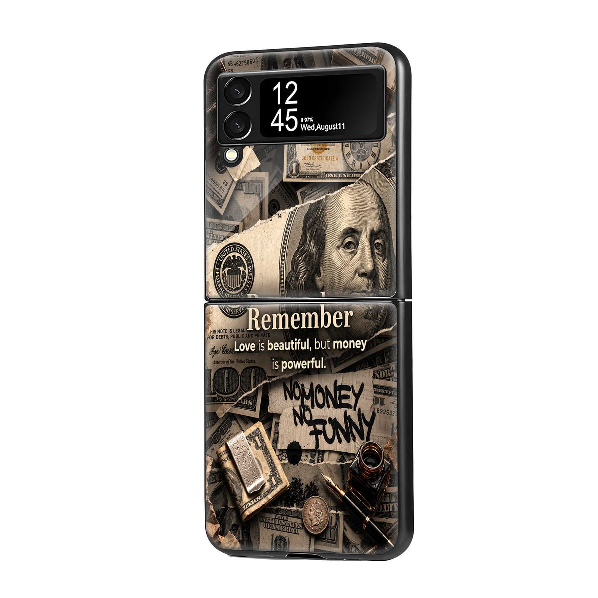Money Power Samsung Z Flip Glass Case