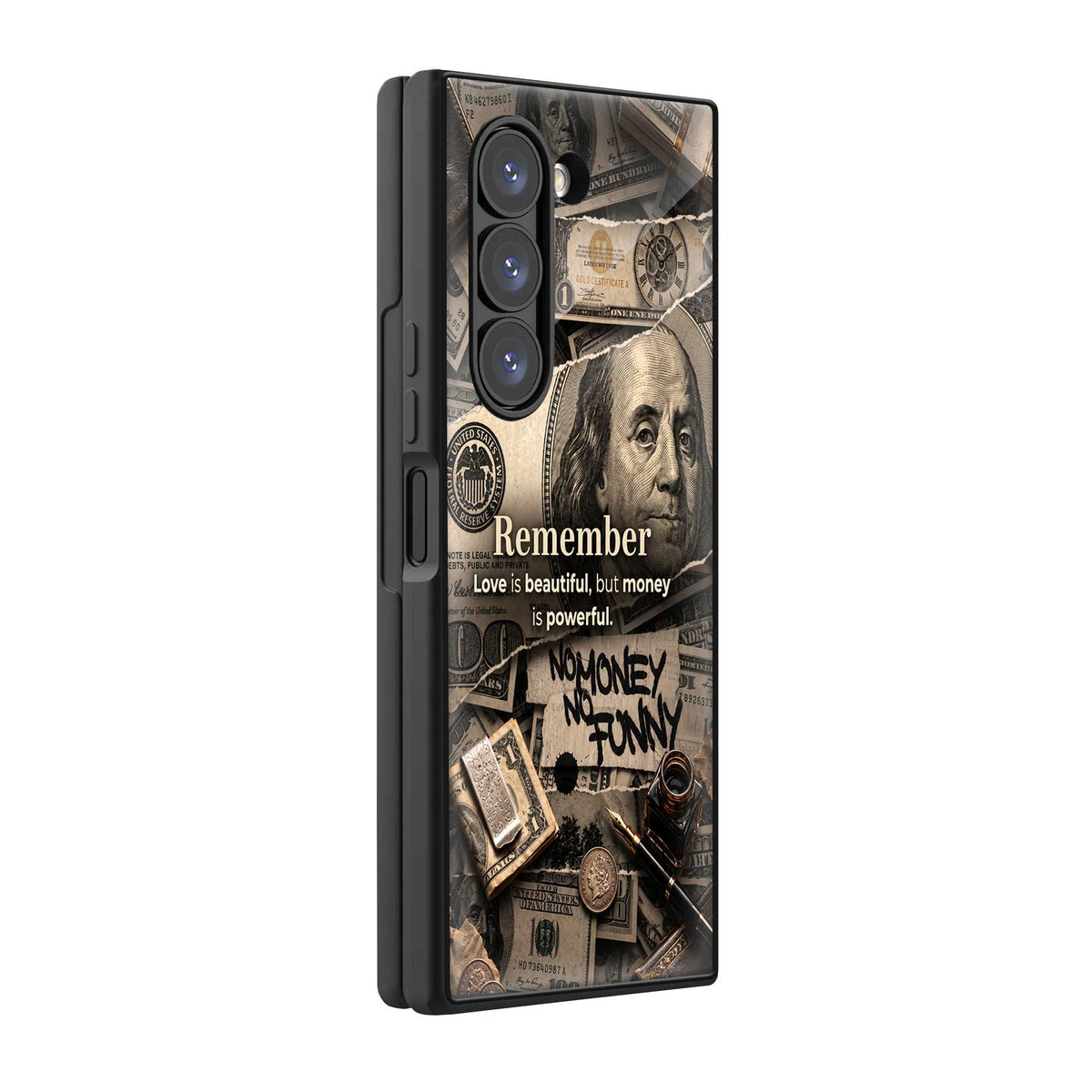 Money Power Samsung Z Fold Glass Case