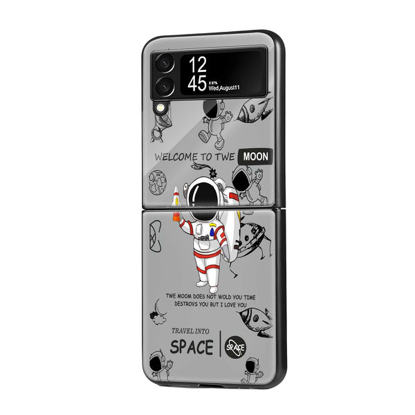 Moon Explorer Samsung Z Flip Glass Case