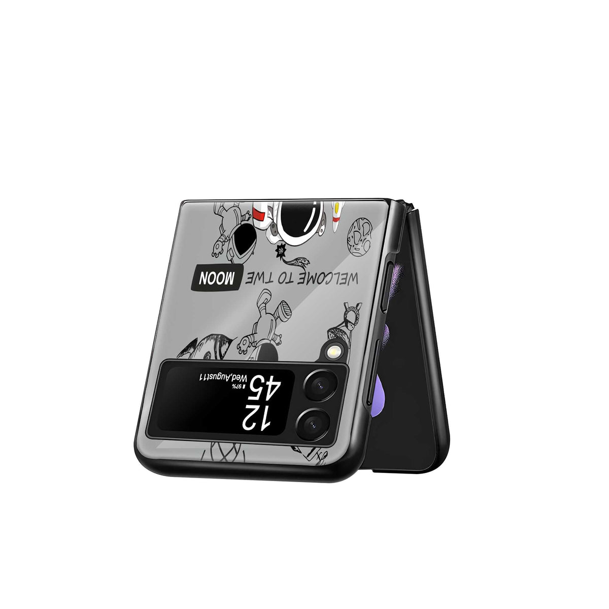 Moon Explorer Samsung Z Flip Glass Case