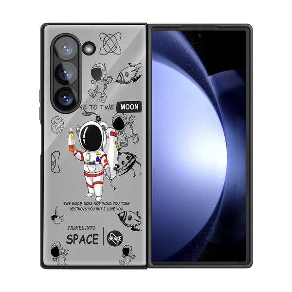 Moon Explorer Samsung Z Fold Glass Case