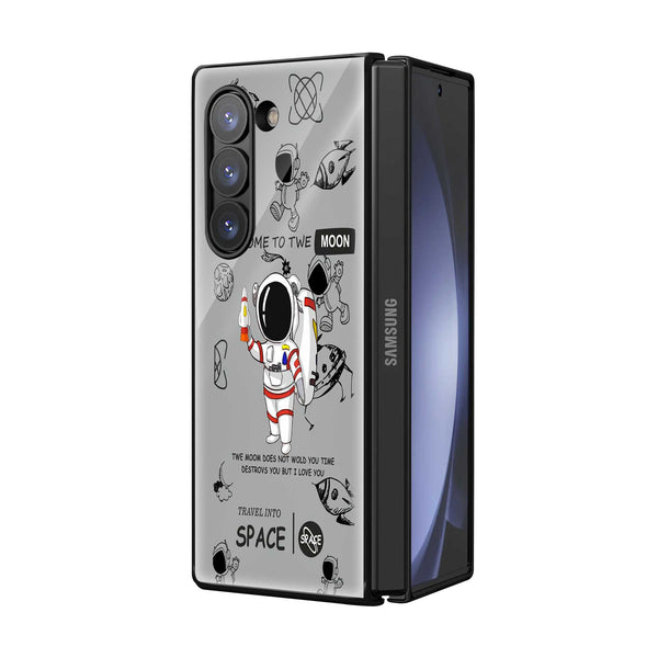 Moon Explorer Samsung Z Fold Glass Case