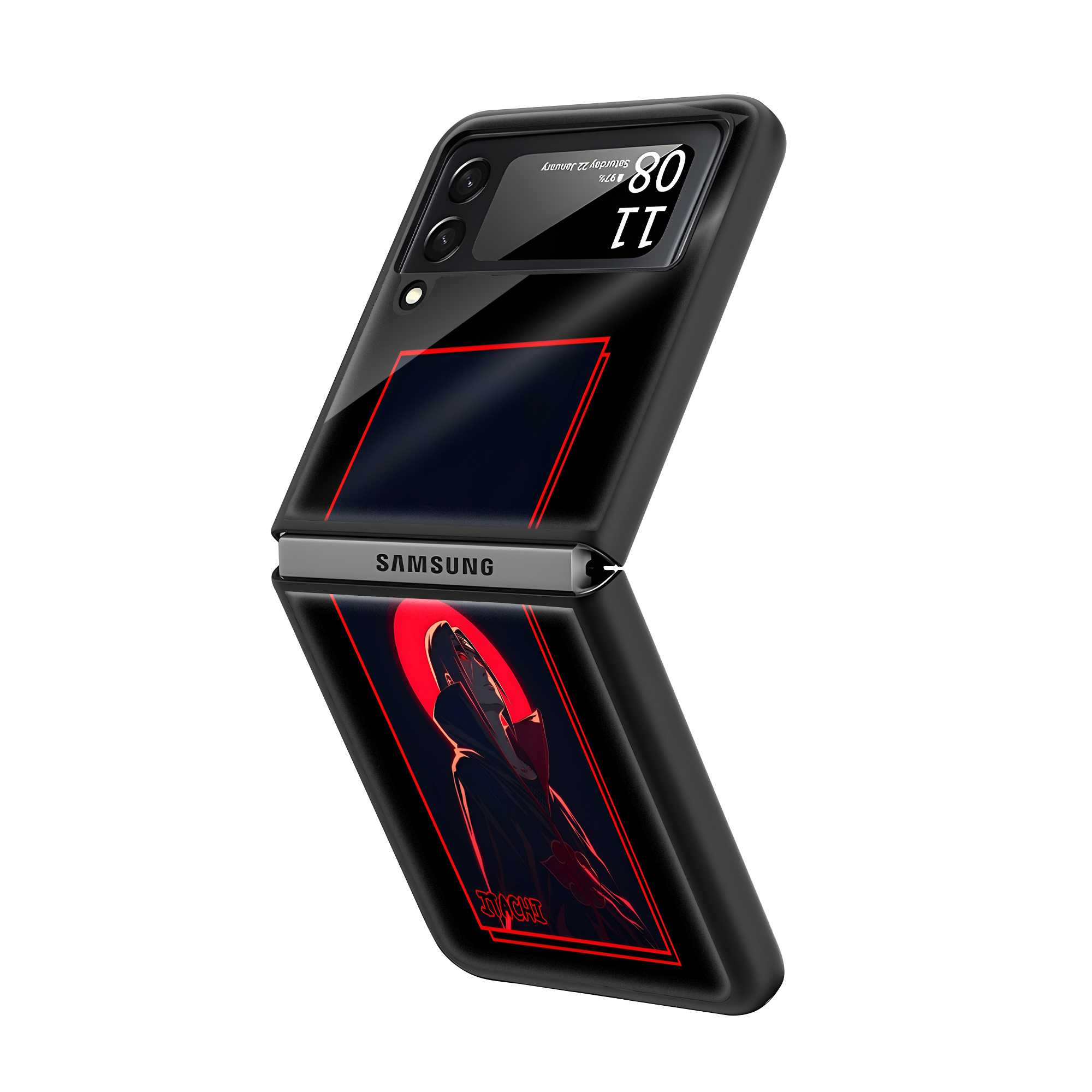 Moonlit Itachi Samsung Z Flip Glass Case
