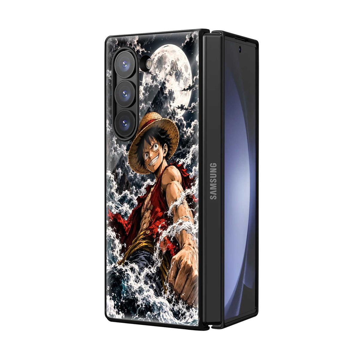 Moonlit Luffy Samsung Z Fold Glass Case