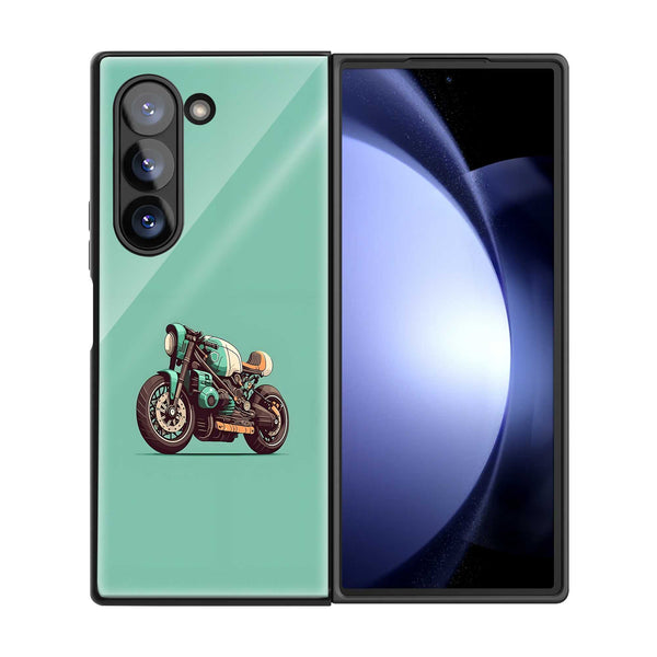 Moto Ride Samsung Z Fold Glass Case