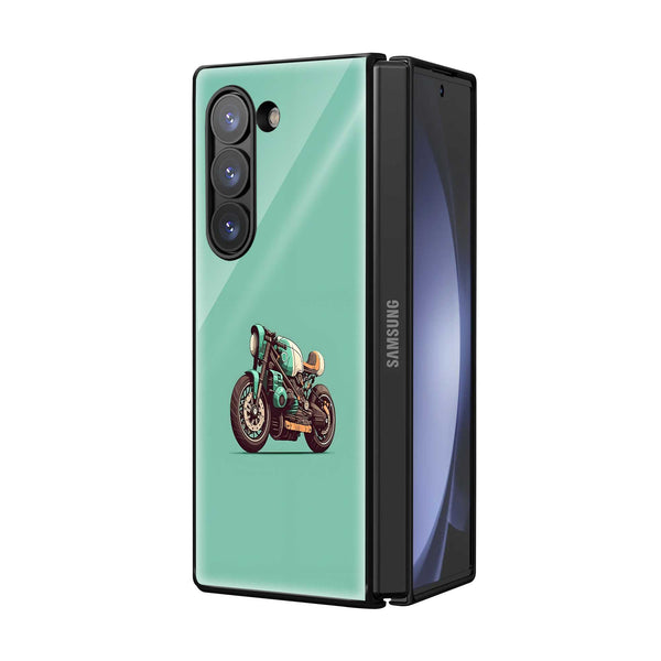 Moto Ride Samsung Z Fold Glass Case