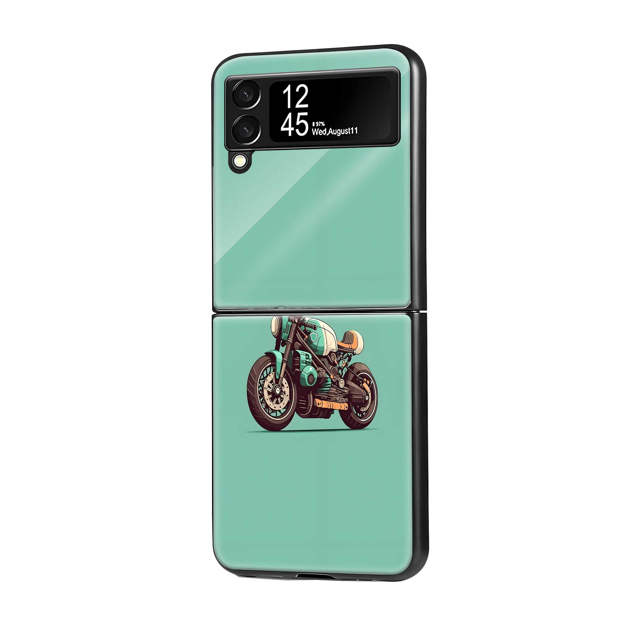Moto Ride Samsung Z Flip Glass Case
