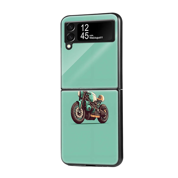 Moto Ride Samsung Z Flip Glass Case