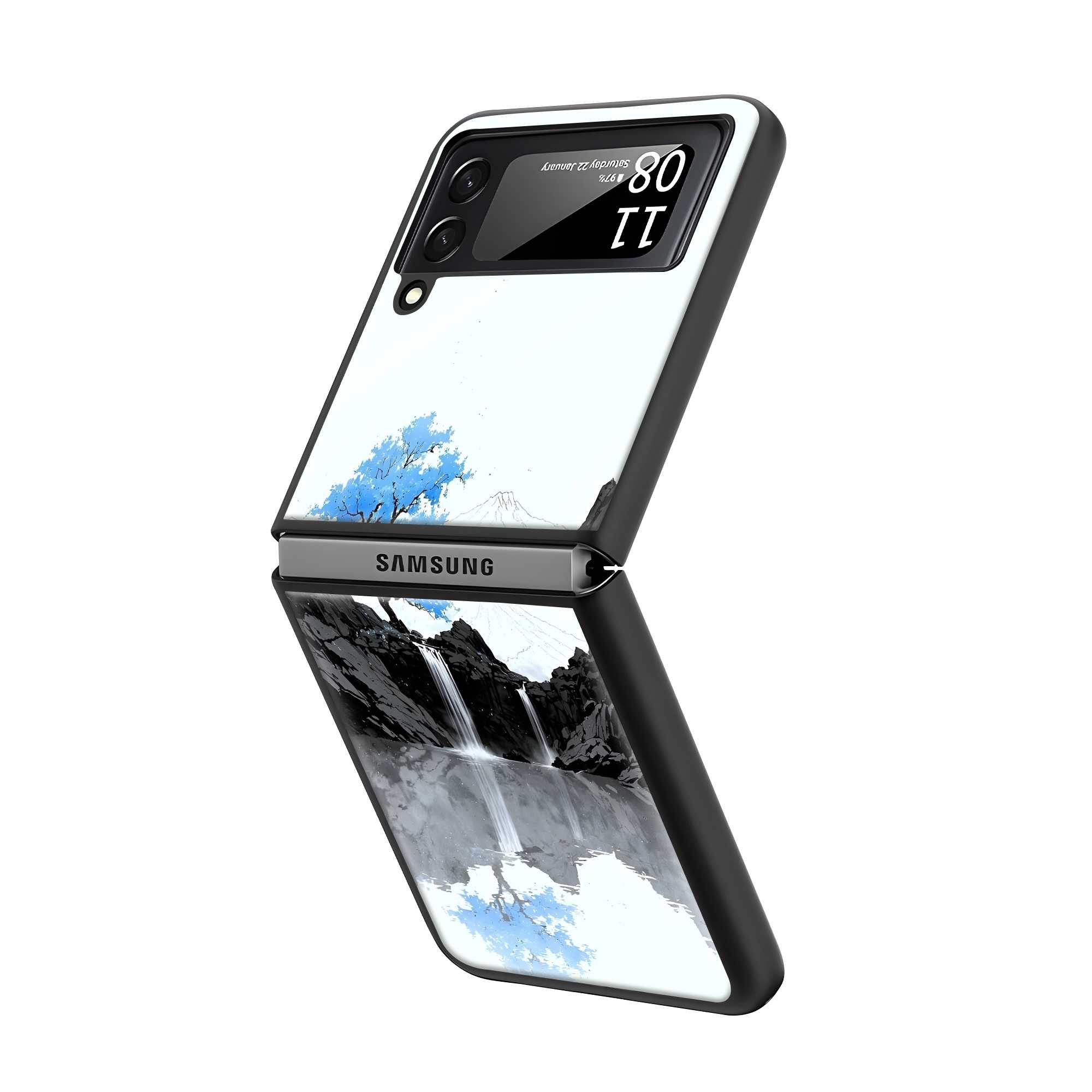 Mountain Calm Samsung Z Flip Glass Case