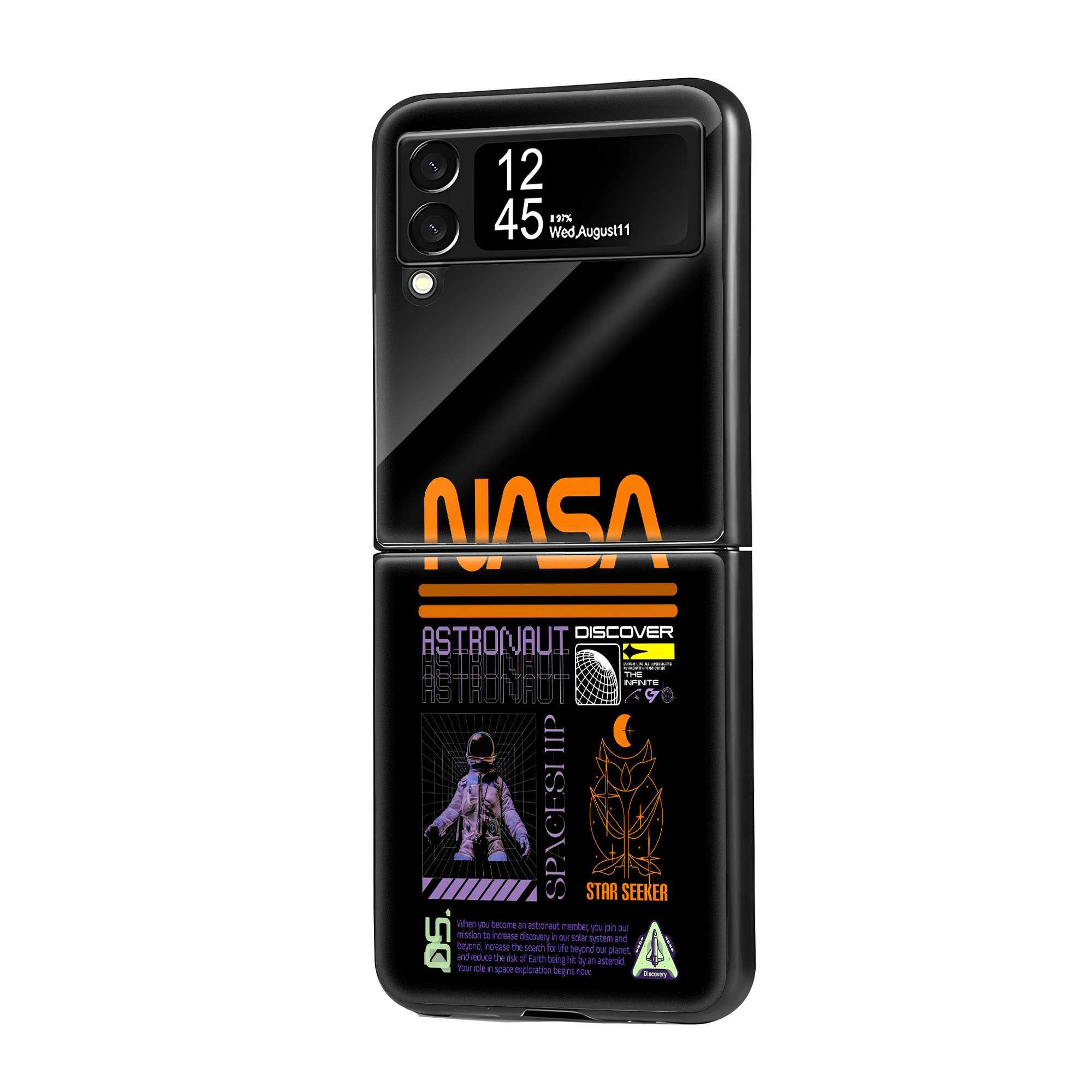 NASA Drift Samsung Z Flip Glass Case