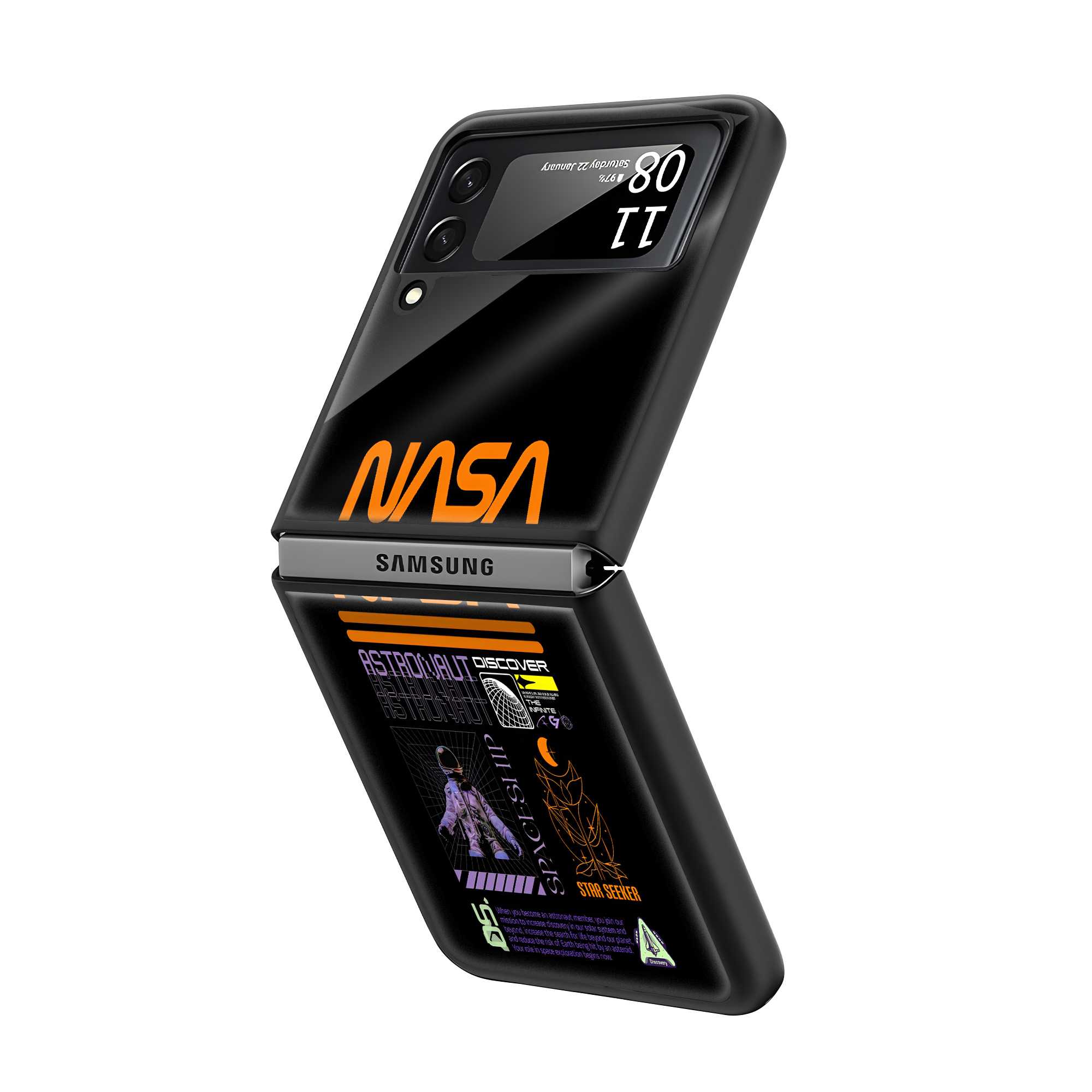 NASA Drift Samsung Z Flip Glass Case