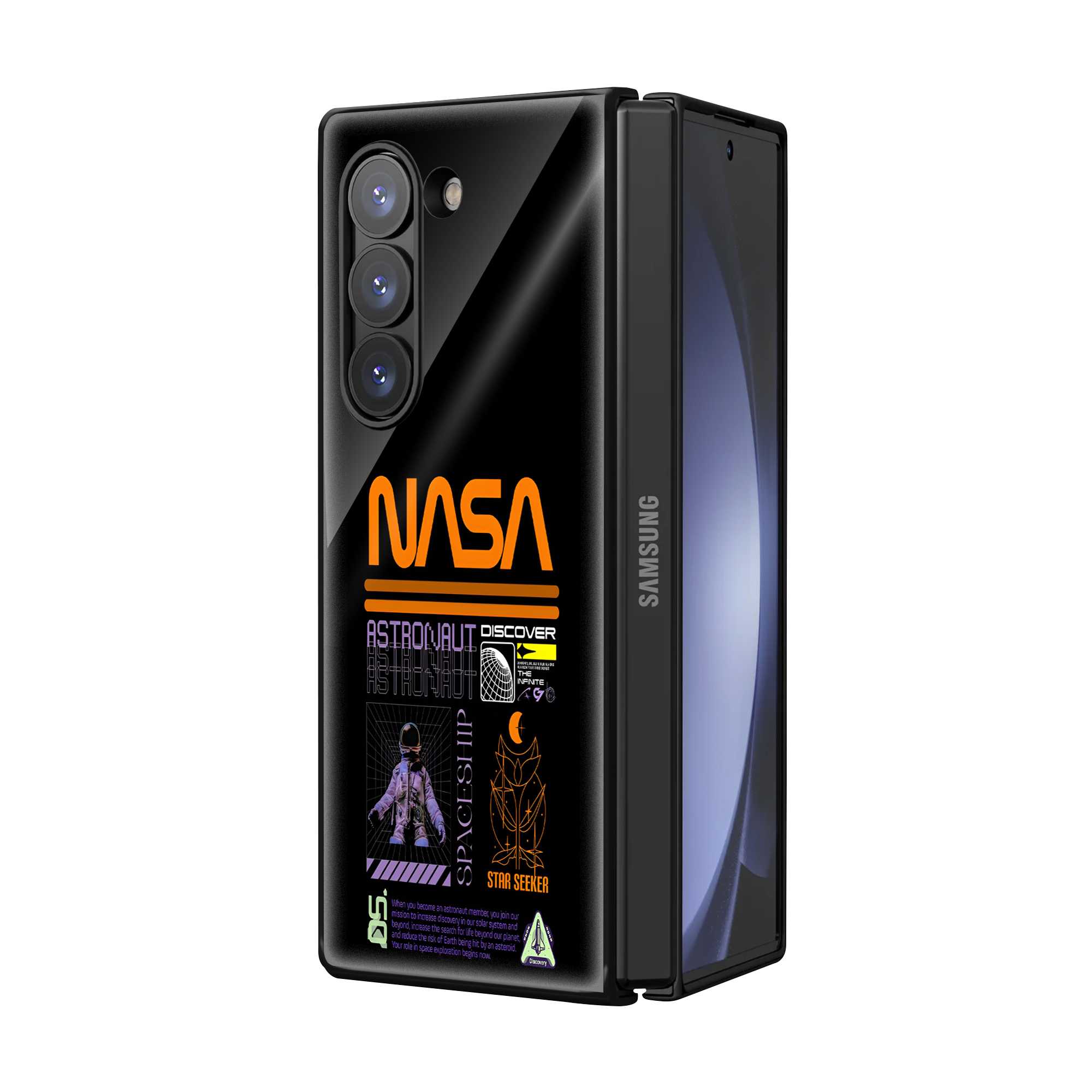 NASA Drift Samsung Z Fold Glass Case
