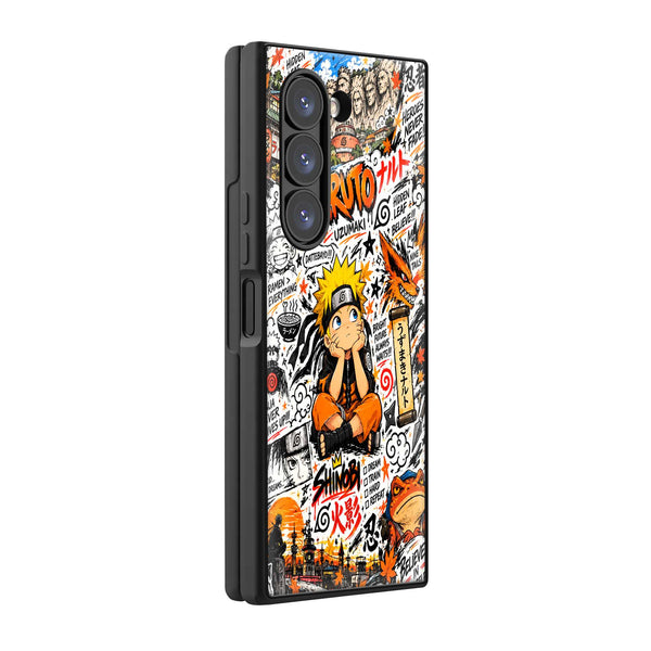 Naruto Manga Vibes Samsung Z Fold Glass Case