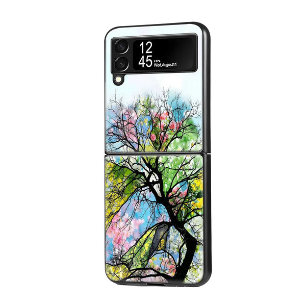 Nature Mosaic Samsung Z Flip Glass Case