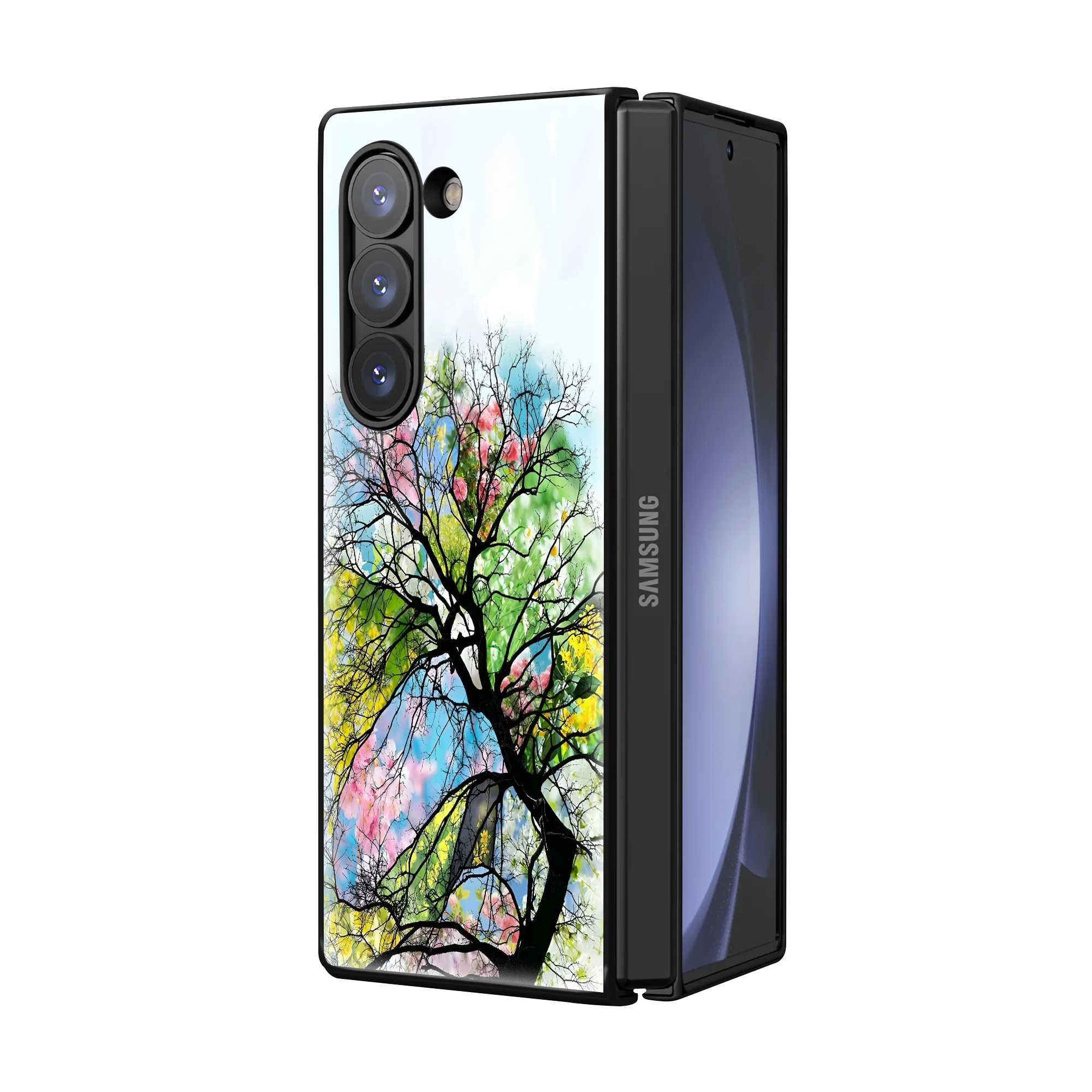 Nature Mosaic Samsung Z Fold Glass Case
