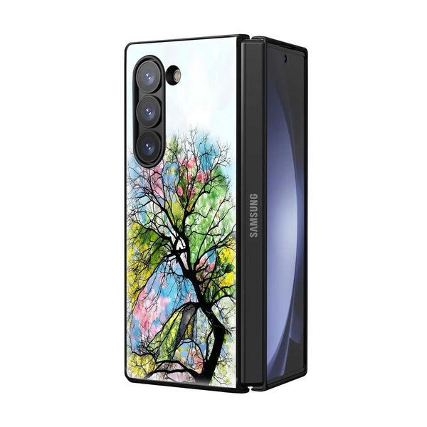 Nature Mosaic Samsung Z Fold Glass Case