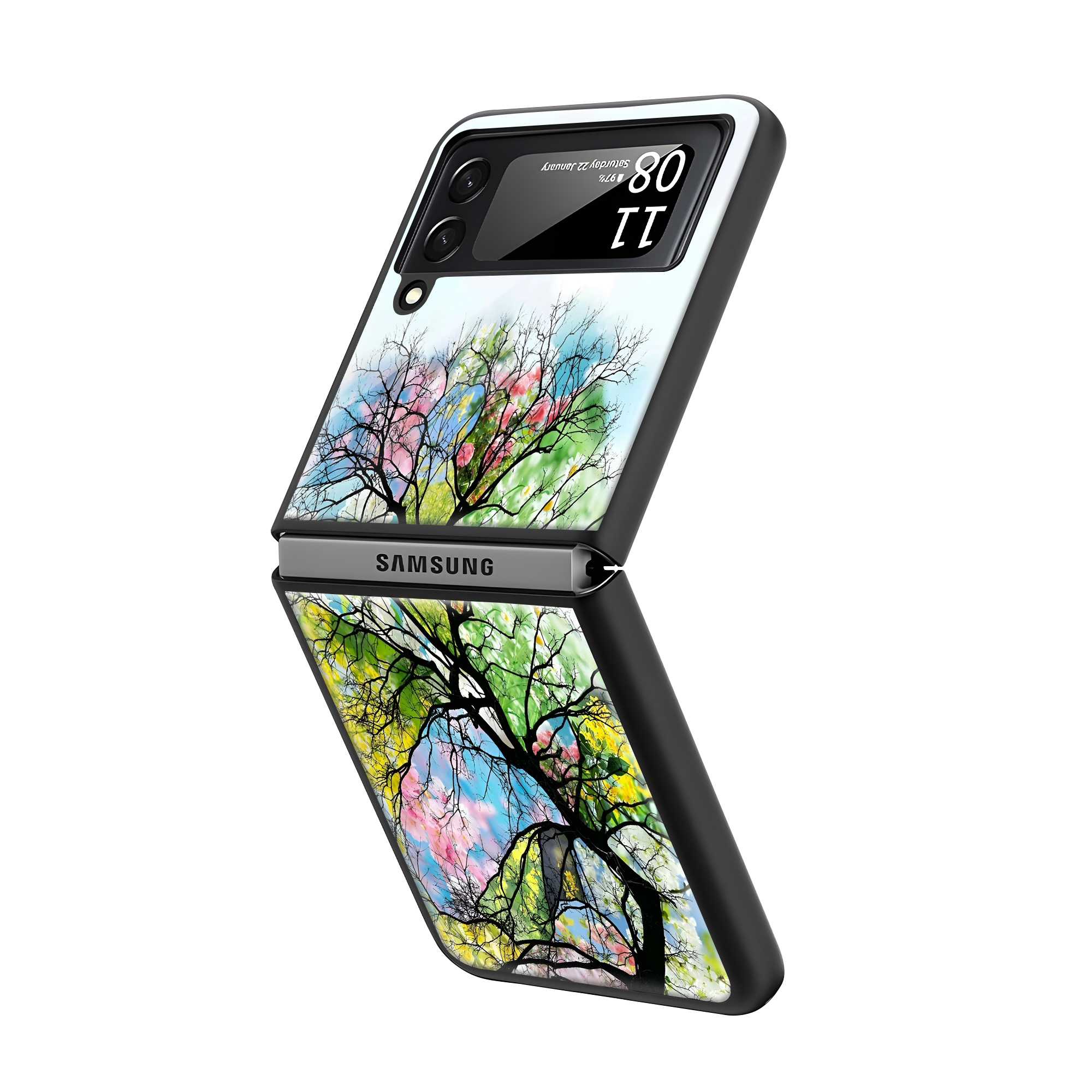 Nature Mosaic Samsung Z Flip Glass Case
