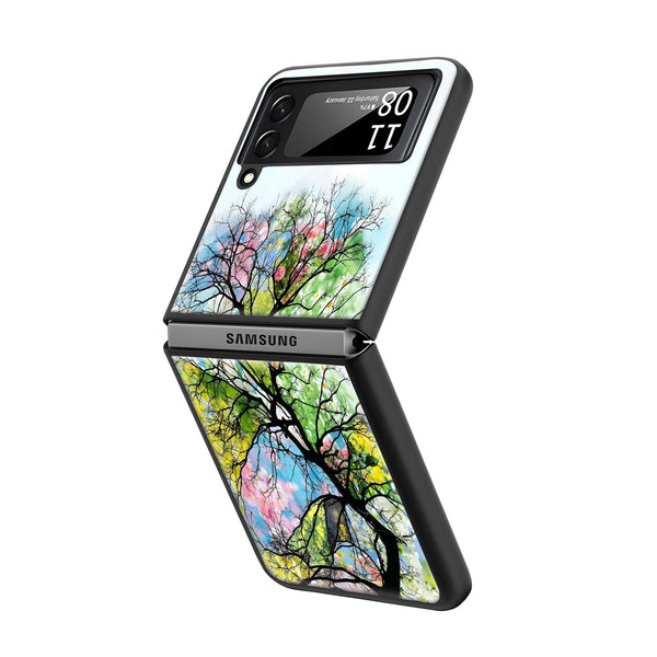 Nature Mosaic Samsung Z Flip Glass Case
