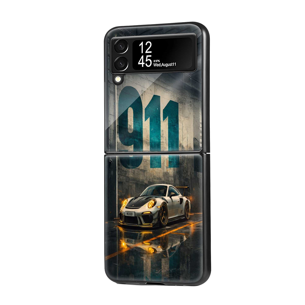 Neon 911 Samsung Z Flip Glass Case