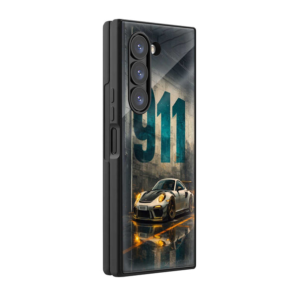 Neon 911 Samsung Z Fold Glass Case