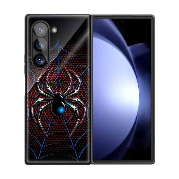 Neon Spider Emblem Samsung Z Fold Glass Case