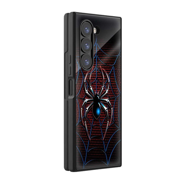 Neon Spider Emblem Samsung Z Fold Glass Case