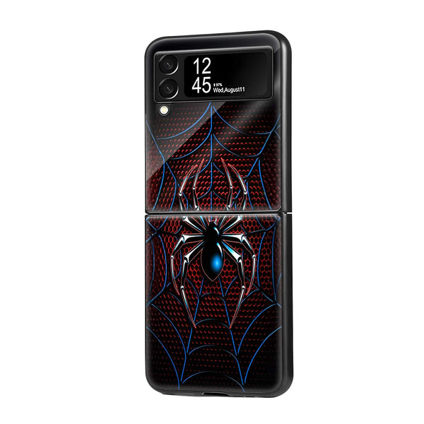 Neon Spider Emblem Samsung Z Flip Glass Case