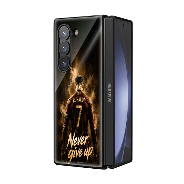 Never Give Up Samsung Z Fold Glass Case