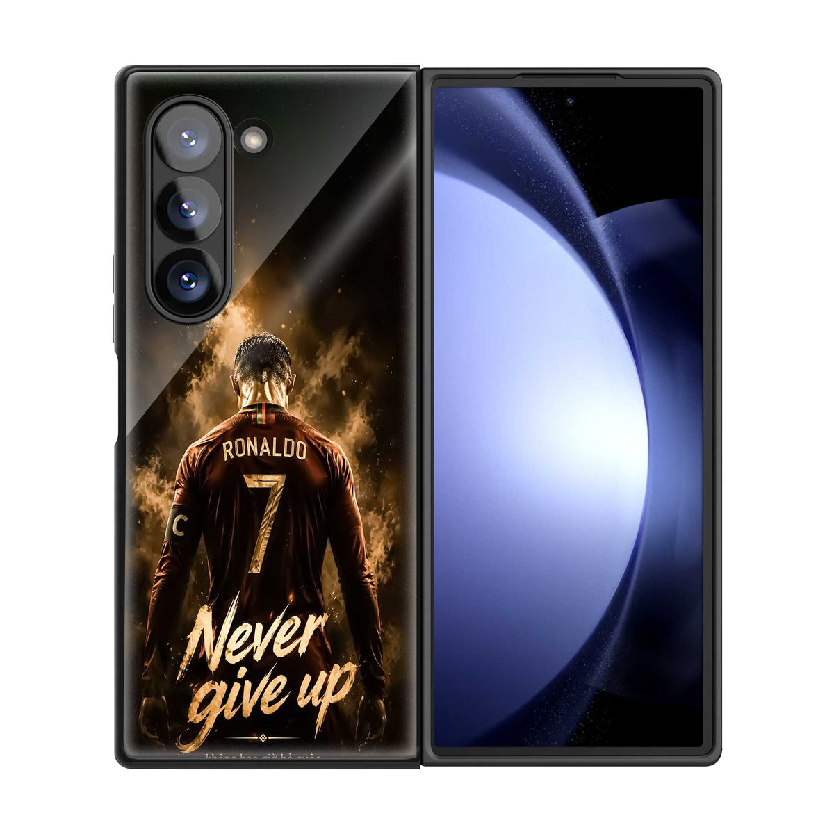 Never Give Up Samsung Z Fold Glass Case