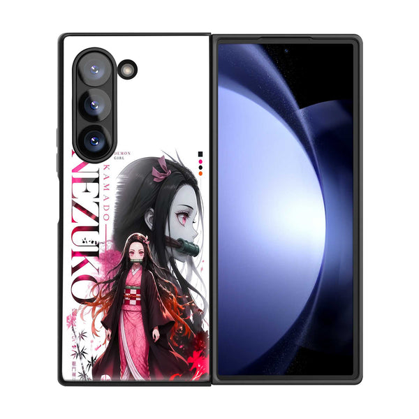 Nezuko Demon Girl Samsung Z Fold Glass Case